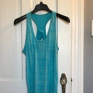 Reebok exercise tank top, racerback, blue, size small